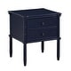 preview thumbnail 4 of 31, Ettington Carved Bamboo 2-drawer Nightstand by Greyson Living Midnight Blue