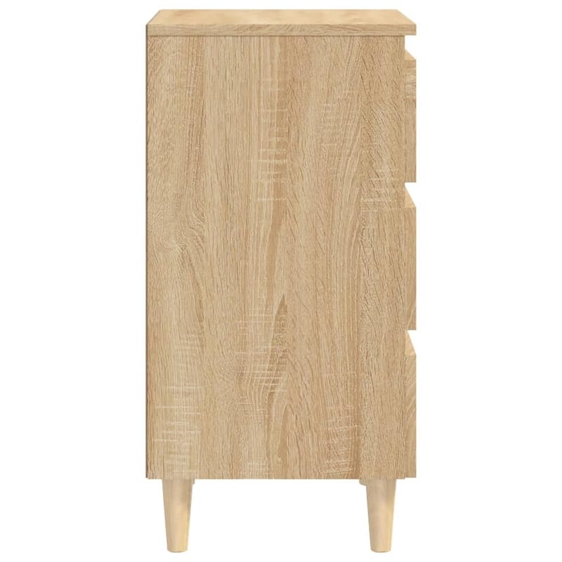 vidaXL Bed Cabinet Engineered wood, Solid eucalyptus wood