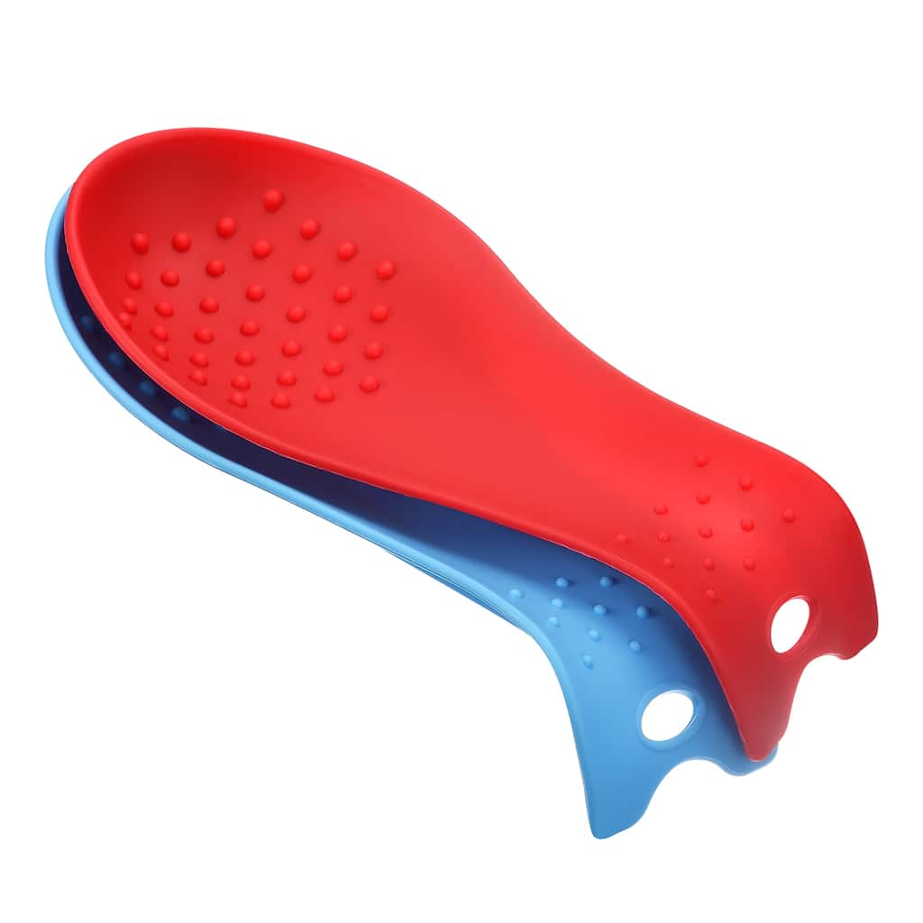 3.86" Silicone Spoon Rest Kitchen Utensil Holder, 1 Set