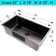 preview thumbnail 25 of 47, CB HOME Gold Kitchen Sink, 32" Rose Gold Undermount Kitchen Sink, Black Single Bowl Stainless Steel Kitchen Sink 16 Gauge