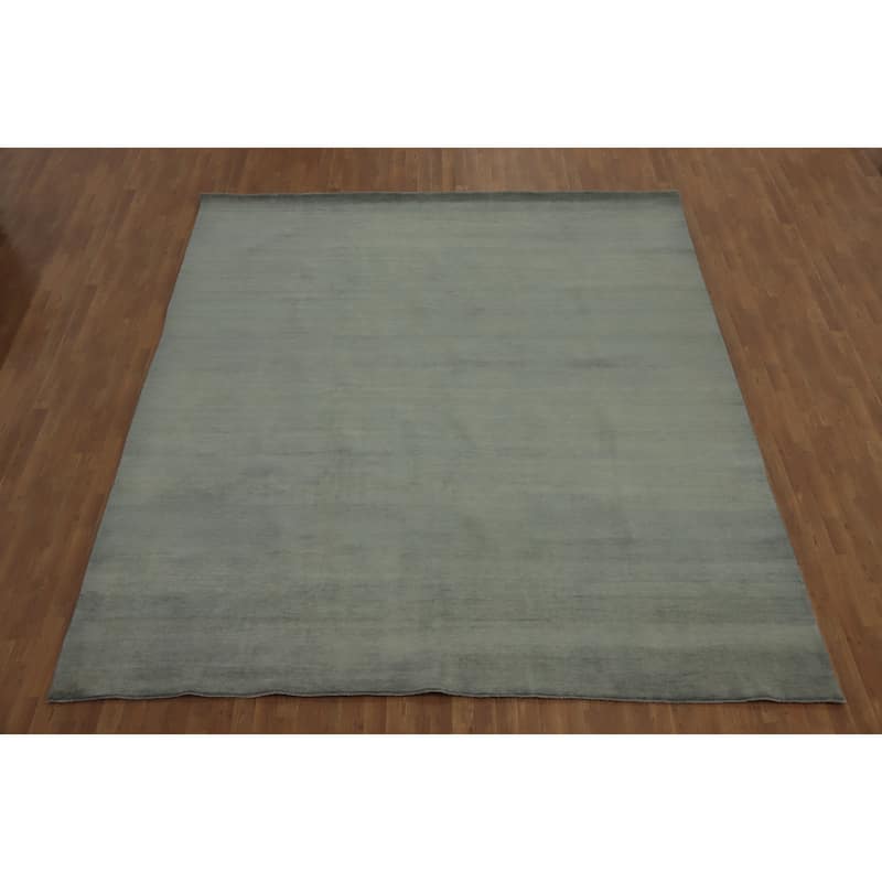 Vegetable Dye Modern Gabbeh Turkish Area Rug Handmade Wool Carpet - 11' 4'' X 10' 0''