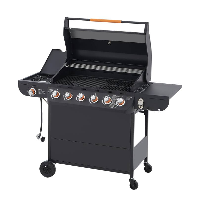 GDF Studio - Ironcrest Pro Outdoor Propane Gas Grill with Side Burner