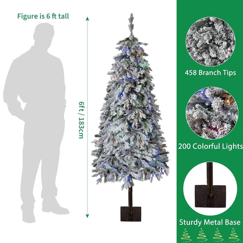 Snow Flocked Xmas Artificial Christmas Tree for Christmas Decor