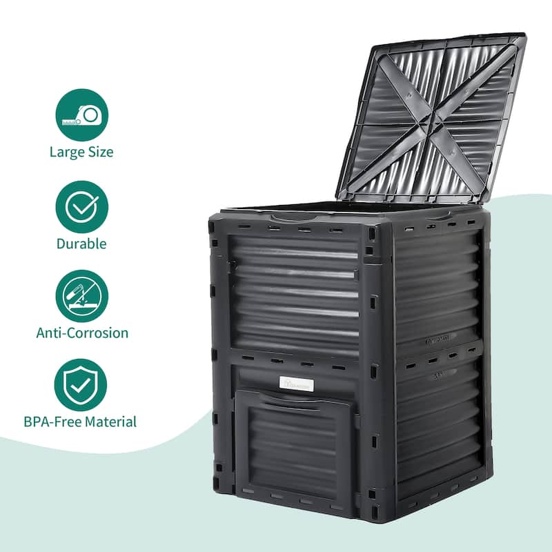 80 Gal. Plastic Outdoor Stationary Composter