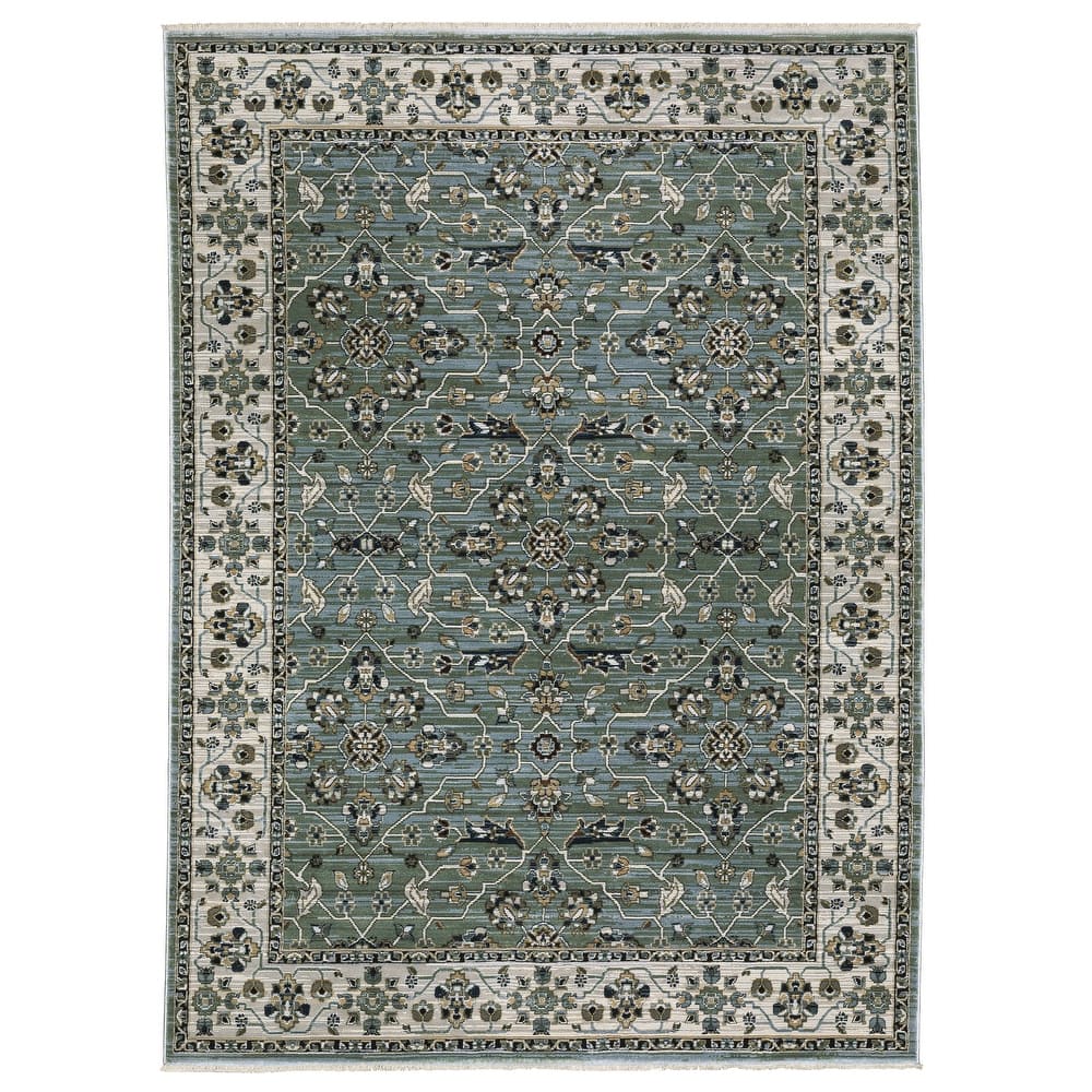Style Haven Kellan Floral Oriental Blue/ Green Area Rug