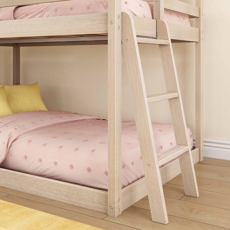 Now Furniture Low Bunk Bed for Kids, Twin over Twin