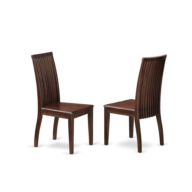 Rectangle Dining Set 5pc - 60x78 Inch Table & 4 Chairs - Wood Dining Room Furniture