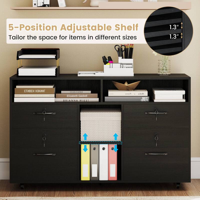 Costway File Cabinet with Lock 4 Drawers Fits Files A4/Letter Size - See Details
