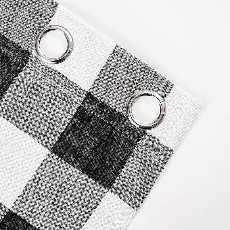 DriftAway Buffalo Check Woven Plaid Pattern Lined Blackout Thermal Insulated Window Curtain