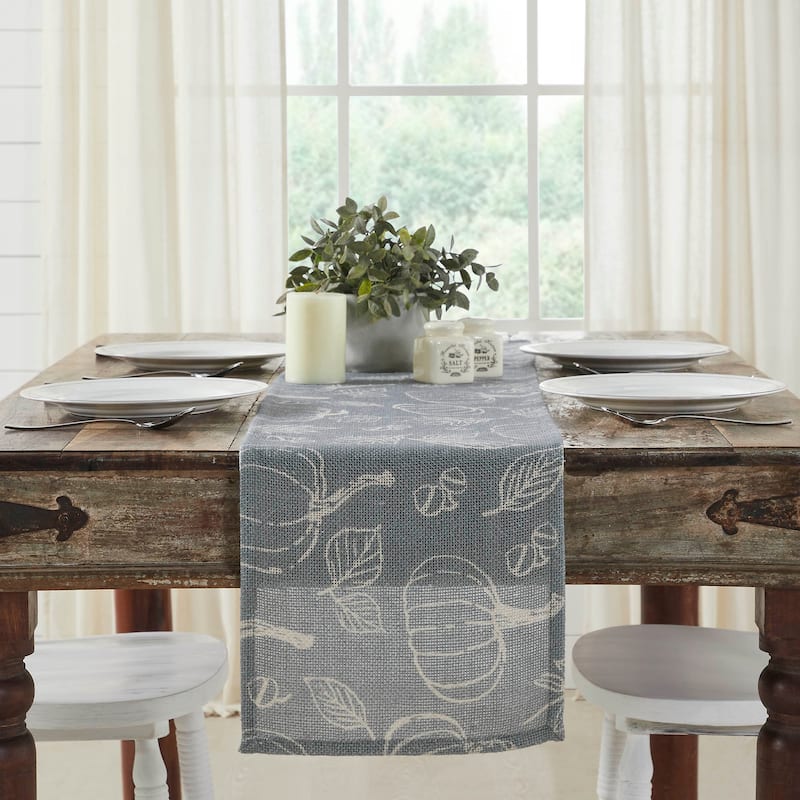 Silhouette Pumpkin Grey Runner 12x36 - 12x60
