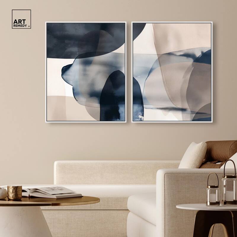 Monochrome Movement Canvas Set of 2 by Art Remedy