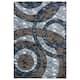 Orelsi Collection Abstract Area Rug - 2'1" x 3'3" - Blue/Brown