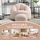 preview thumbnail 11 of 37, Microfiber Upholstered High Density Memory Foam Round Lazy Bean Bag Sofa Chair with Ottoman