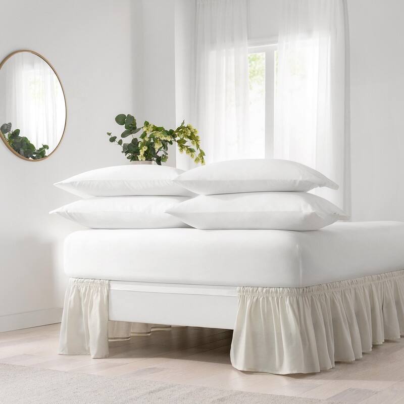 EasyFit Wrap Around Solid Ruffled Bed Skirt