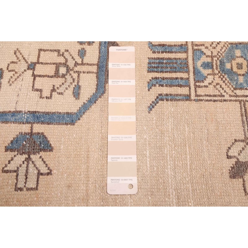 ECARPETGALLERY Hand-knotted Antalya Vintage Beige Wool Rug - 5'4 x 9'5