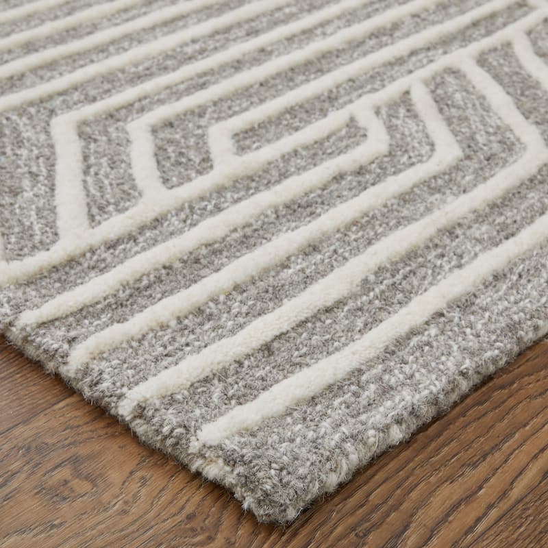 Grand Bazaar Rooney Hand Tufted Geometric Modern Area Rug