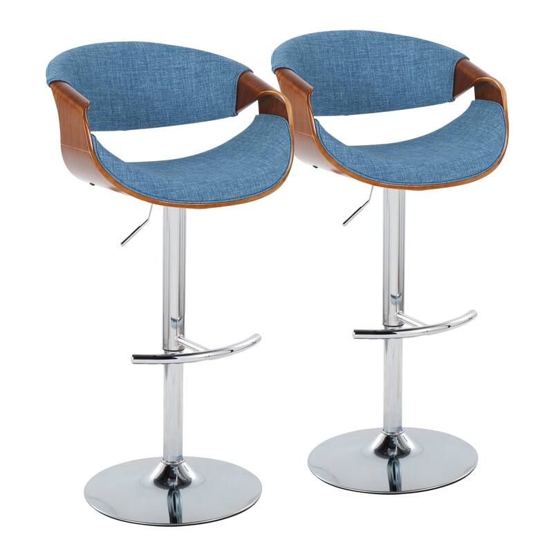 Carson Carrington Sauda Adjustable Bar Stool with Rounded T Footrest (Set of 2)