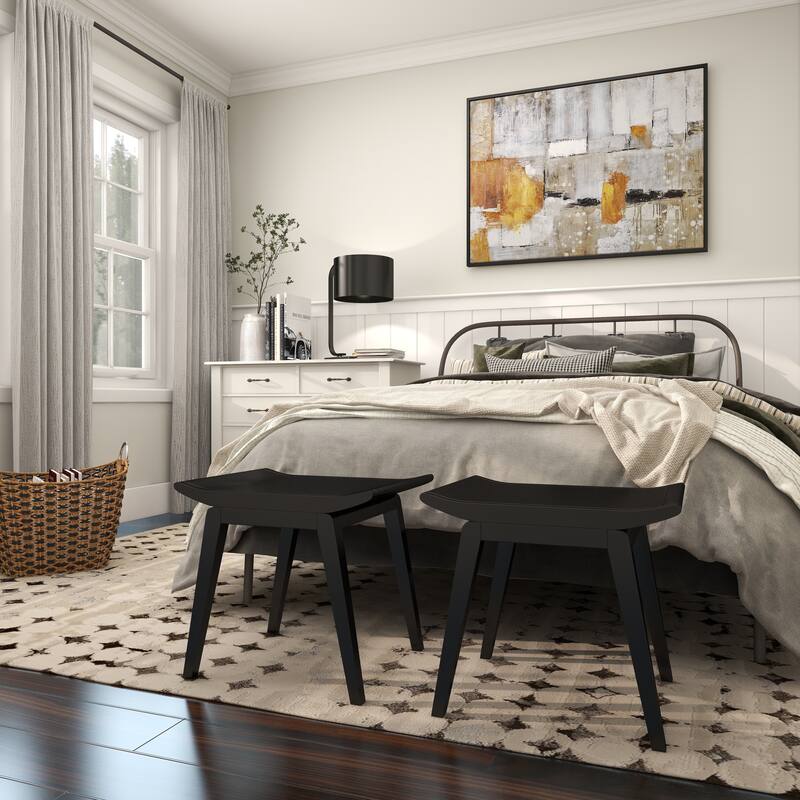 Wood Traditional Stool 17 x 19 x 15 - 19 x 15 x 17