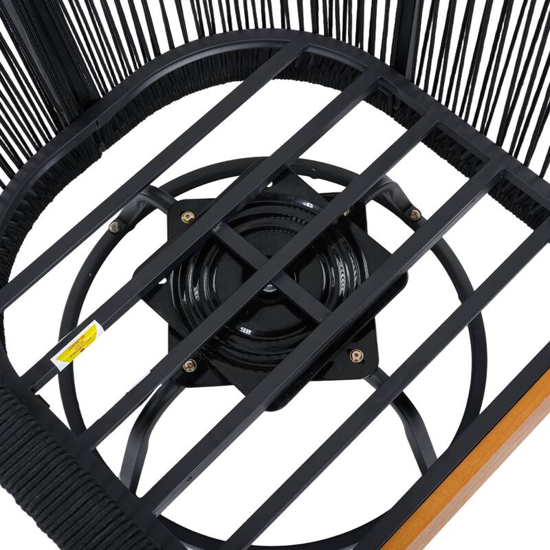 Christopher Knight Home - Mid-Century Modern Outdoor Acacia Wood Swivel Chair with Ceramic Tile Side Table