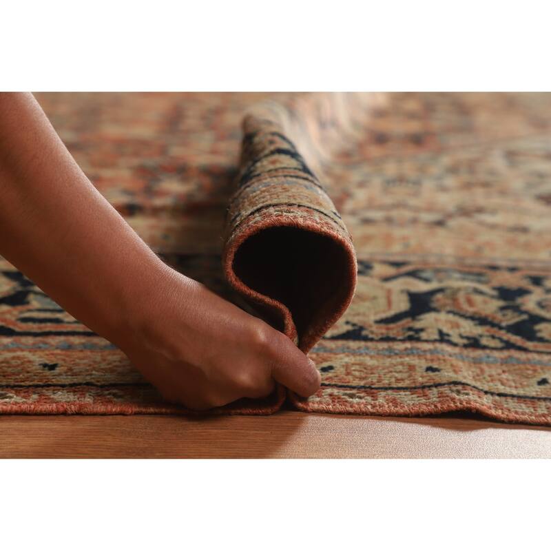 Hand Knotted Oriental 100% Wool Carpet Traditional Medallion Oranges & Rust Mahal Area Rug - 14' 5'' X 10' 11''