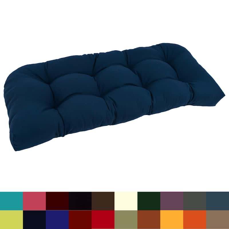 42-inch by 19-inch Twill Rounded Back Bench/Loveseat Cushion - 42 x 19