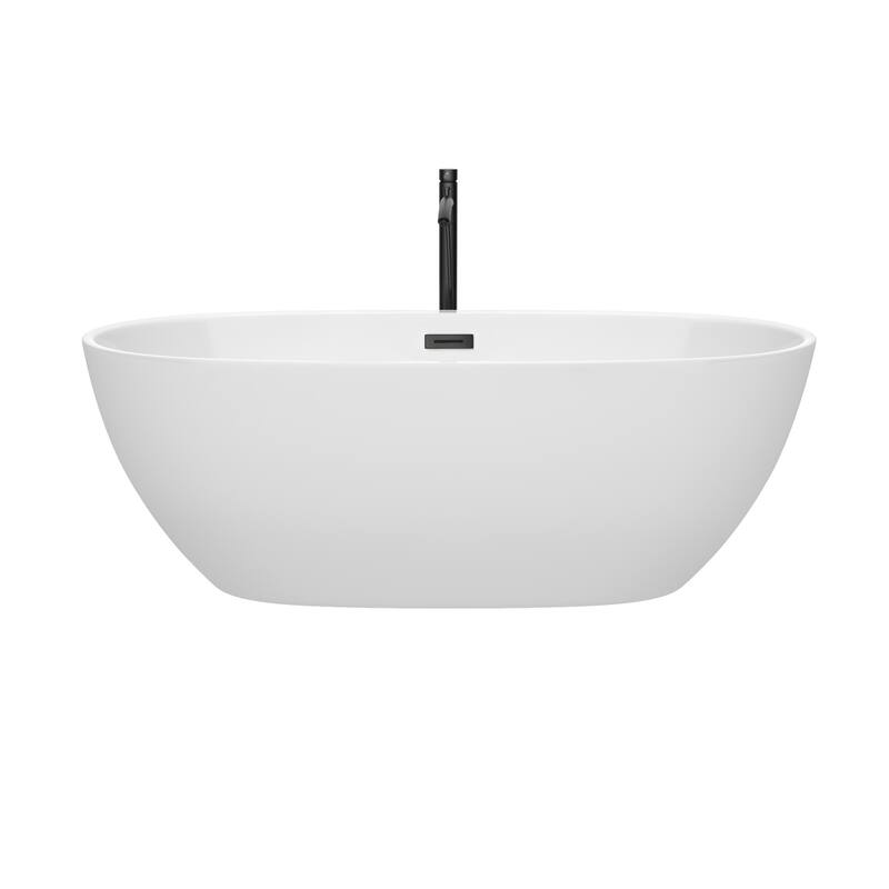 Wyndham Collection Juno 67" Freestanding Soaking Tub with Tub Filler