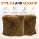 preview thumbnail 93 of 136, Cheer Collection Super Soft Shaggy Long Hair Throw Pillows Set of 2 Plush Accent Cushions