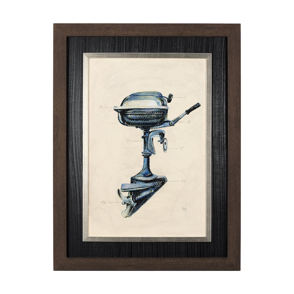 Vintage Motor II Framed Art Print