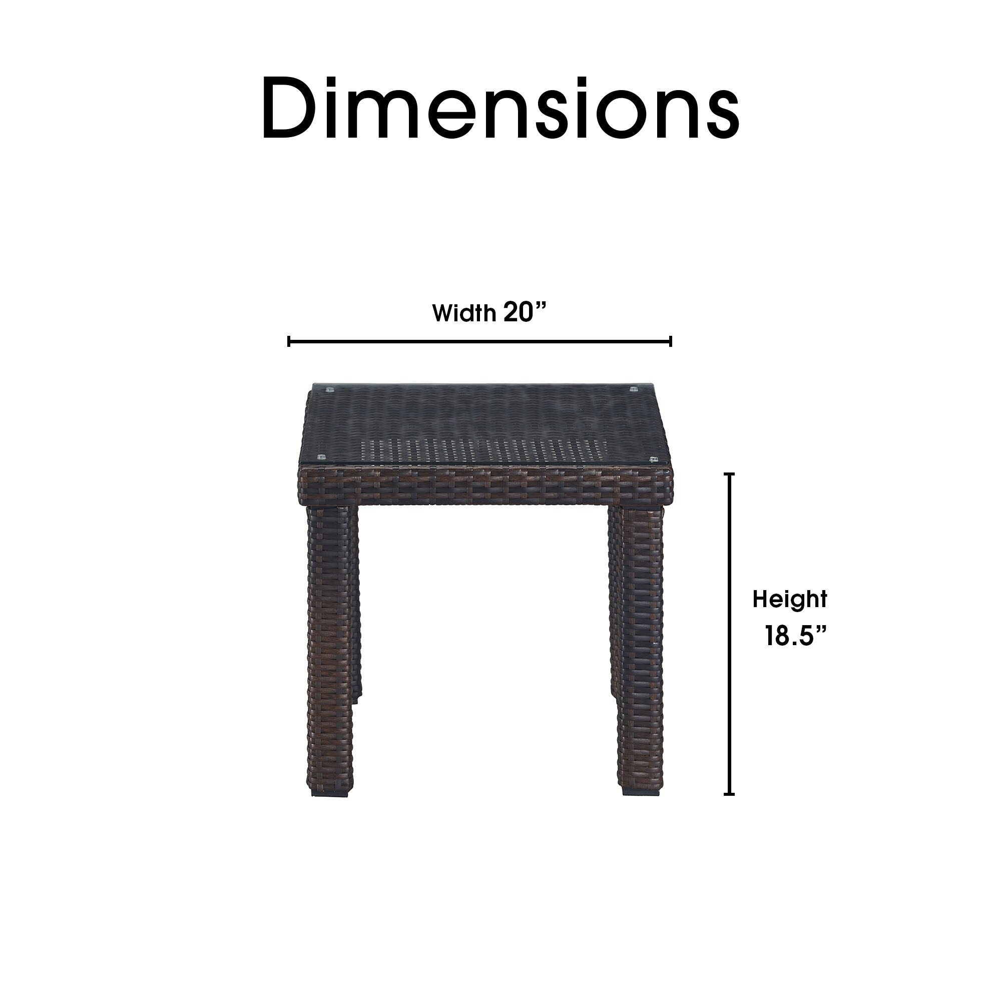 Serta Tahoe Outdoor Coffee Table In Terra Brown Wicker Patio Furniture Accessories Tables