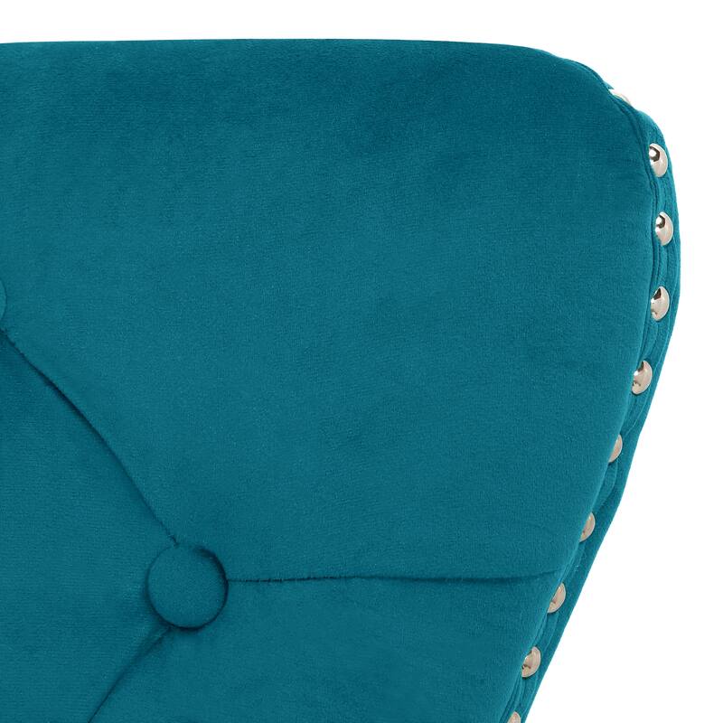 Grandview Tufted Wingback Dining Chair (Set of 4) with Nailhead and Ring Pulls