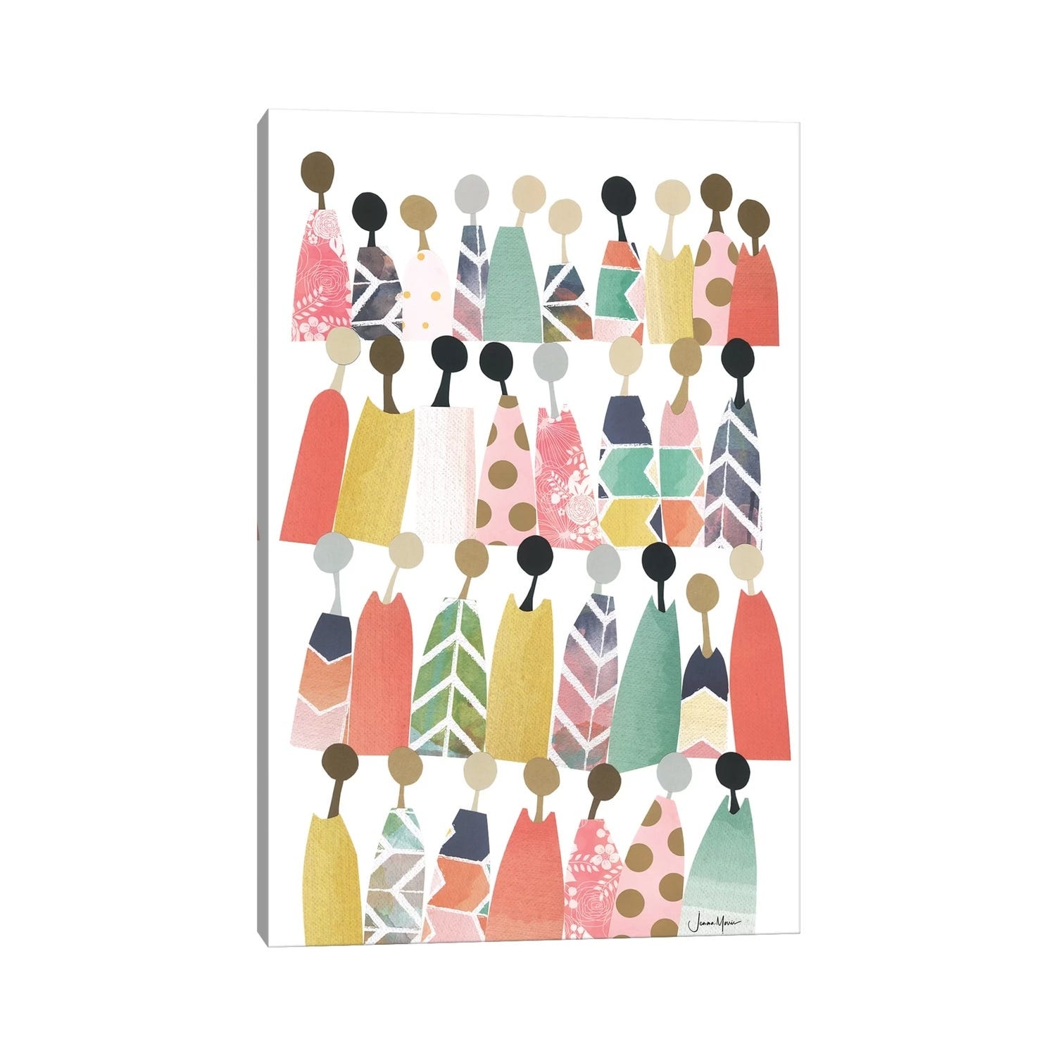 iCanvas "Pastel Rainbow People" by LouLouArtStudio Canvas Print