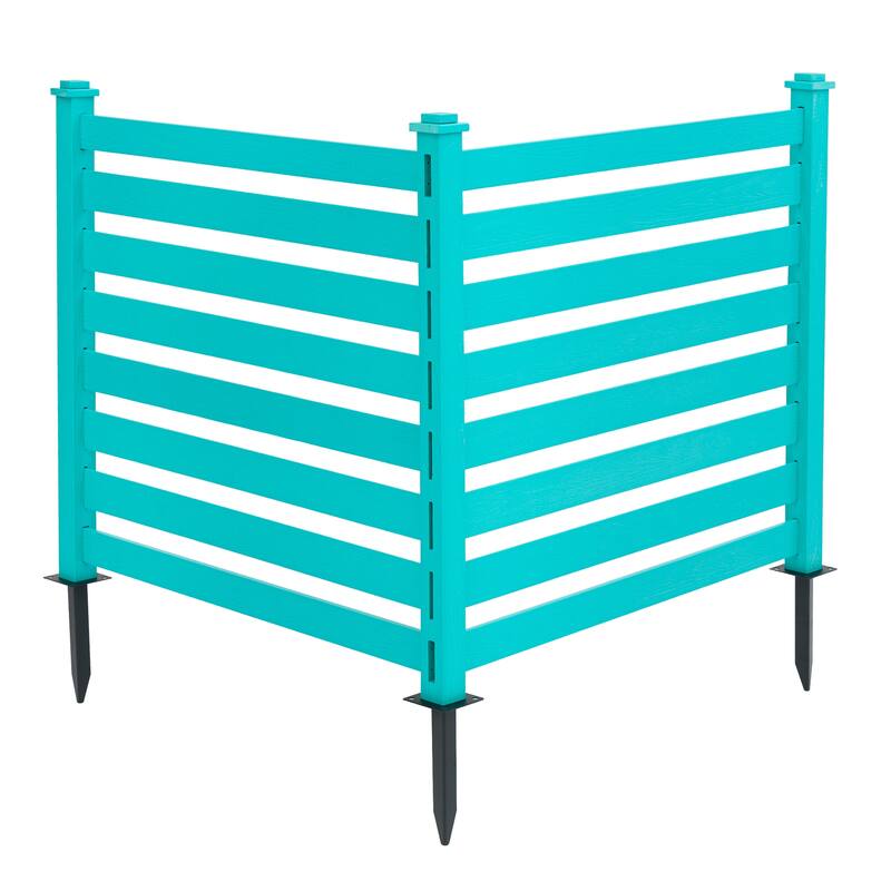 Courtyard Privacy Fence Without Digging Pits, Easy To Set Up, No Damage To The Ground,2,4-Panel - 39.3 in. W x 35.6 in. H