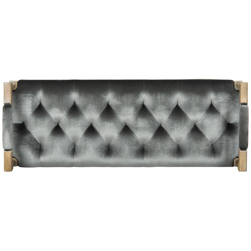 SAFAVIEH Nigjare Tufted Bench - 47.5" x 17.3" x 27" - 47.5" x 17.3" x 27" - 48Wx17Dx27H