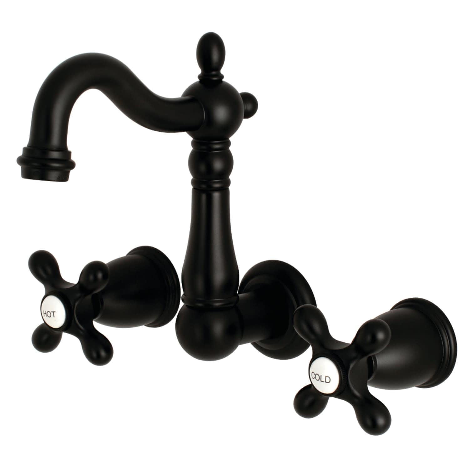 Kingston Brass Heritage 1.2 GPM Wall Mounted Bathroom Faucet with