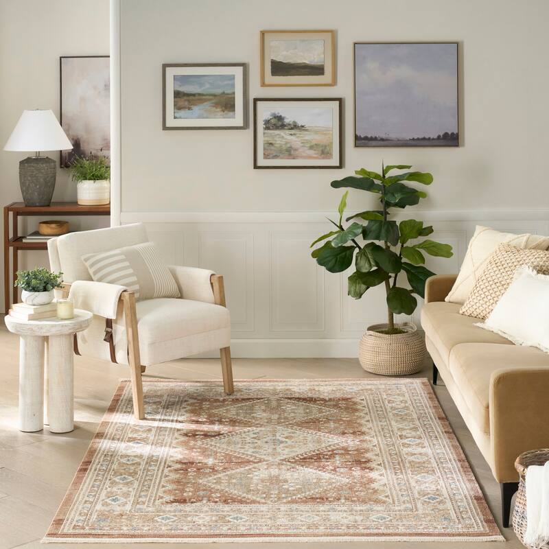 Nourison Pardis Indoor only Brown Persian Area Rug