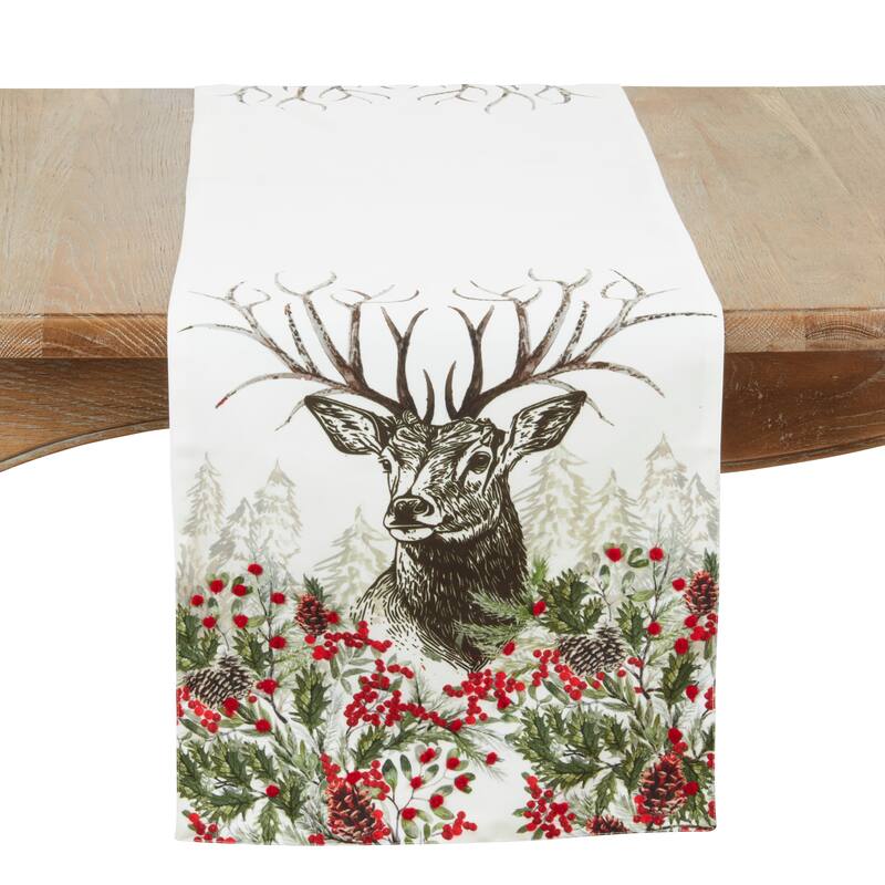 Deer Table Runner - 16"x72" - Multi - 16"x72"