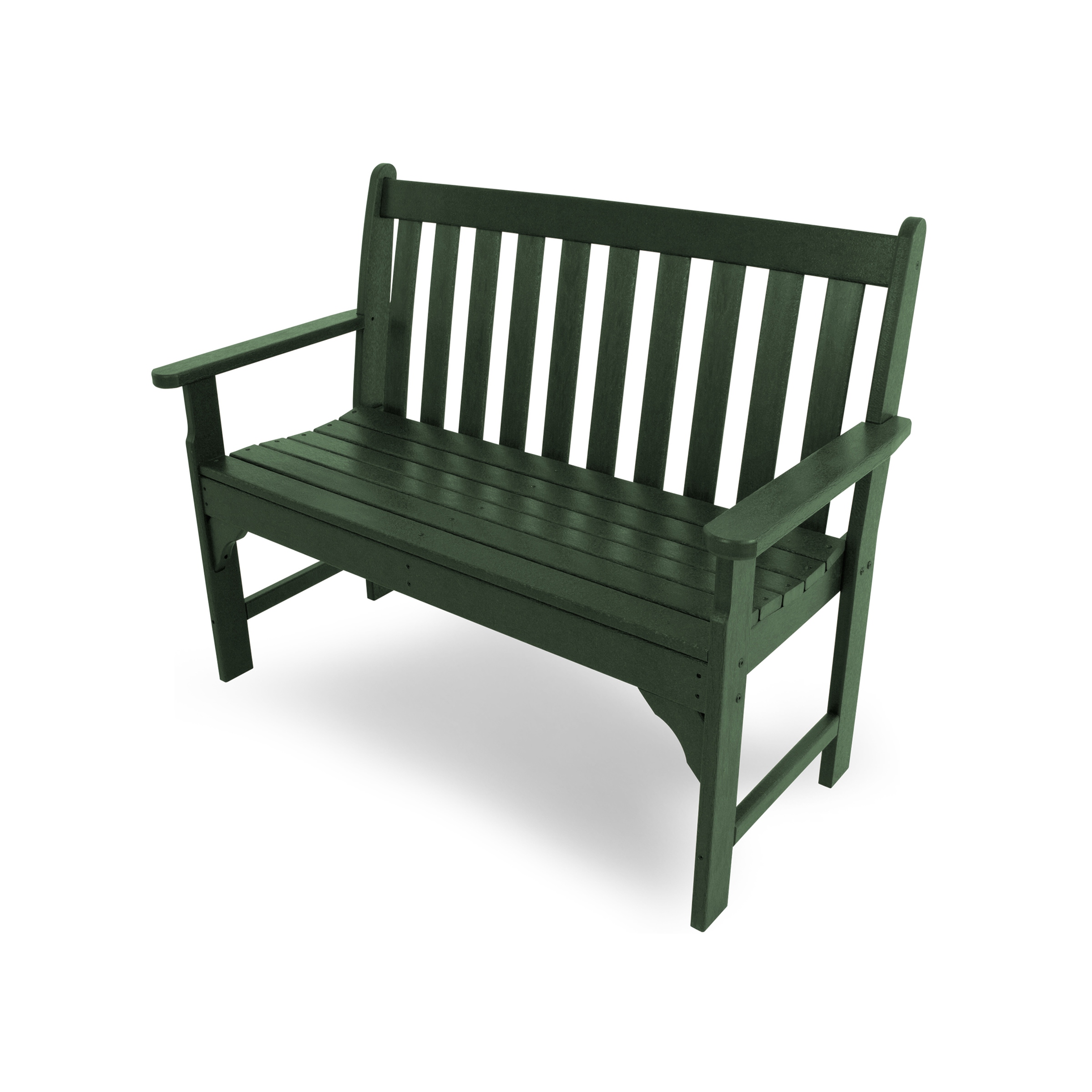 Green wooden best sale garden bench