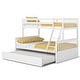 preview thumbnail 12 of 18, Gymax Twin Over Full Bunk Bed with Twin Trundle Convertible Platform