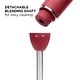 preview thumbnail 6 of 4, Chefman Immersion Stick Hand Blender with Stainless Steel Blades, Red