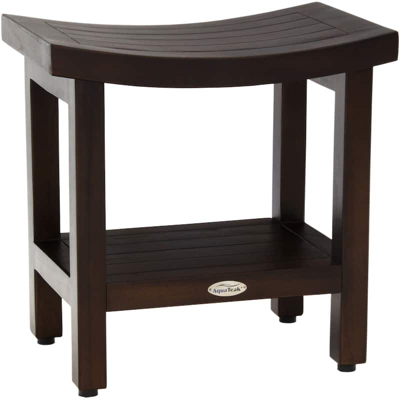 Patented Sumba Teak Shower Bench with Shelf