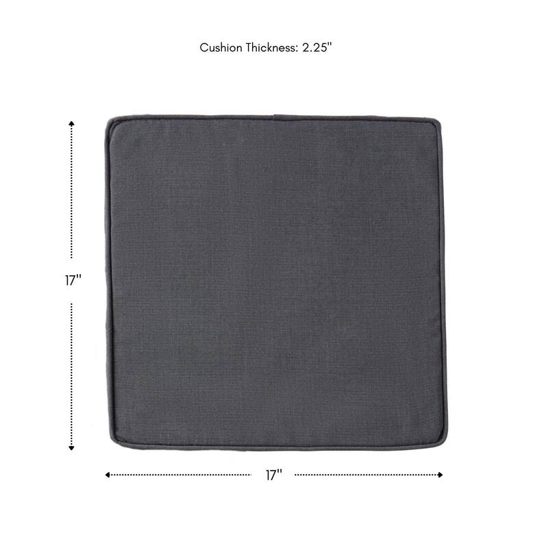 Sunbrella Indoor/ Outdoor 17-inch Square Corded Chair Pad (Set of 2)