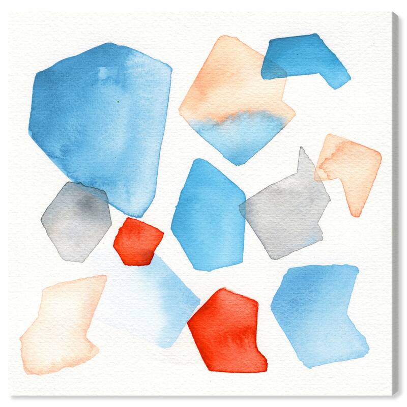 Wynwood Studio Prints Abstract The Life Aquatic White and Light Blue Modern & Contemporary Wall Art Canvas Print