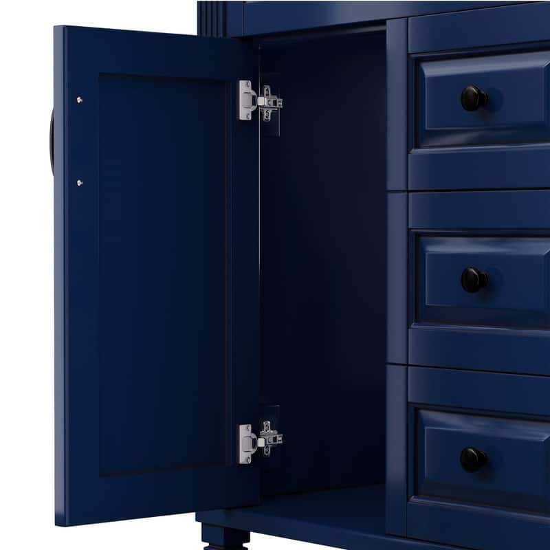 42-Inch Solid Wood Bathroom Vanity with Sink - Minimalist Elegant Style