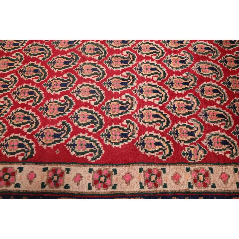 ECARPETGALLERY Hand-knotted Melis Vintage Red Wool Rug - 5'9 x 8'0