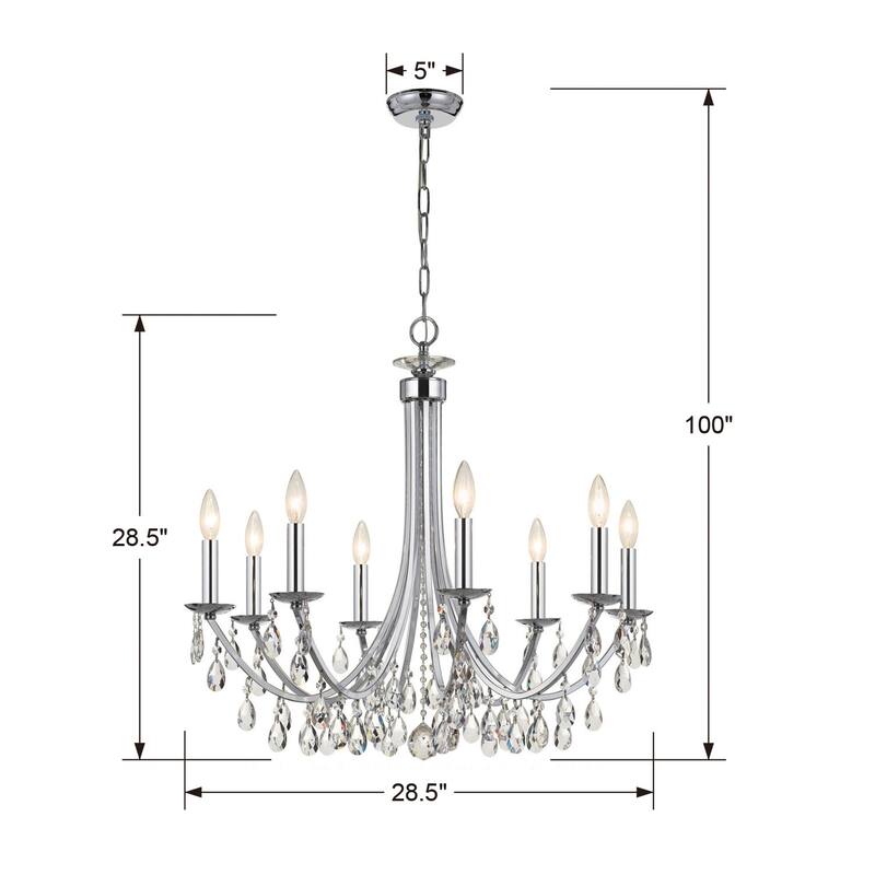 Crystorama Lighting Group Bridgehampton 8 Light 28" Wide Crystal