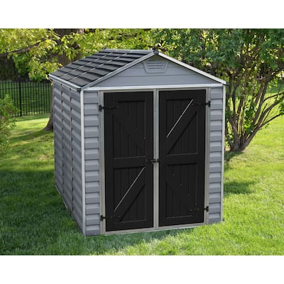 SkyLight D Dark Gray Deco Plastic Garden Outdoor Storage Shed