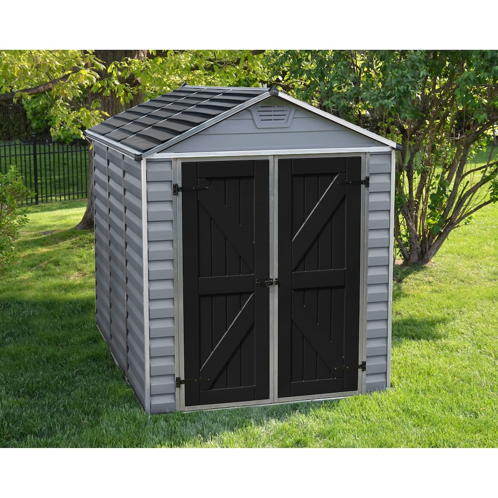 SkyLight D Dark Gray Deco Plastic Garden Outdoor Storage Shed