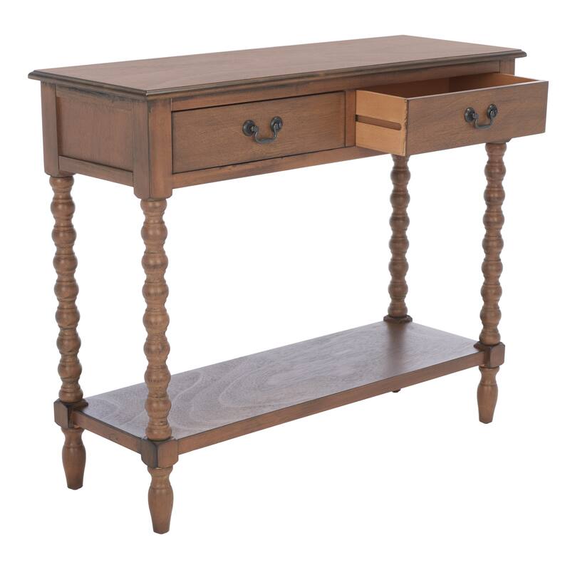 SAFAVIEH Henretta 2-Drawer Console Table - 35.5" W x 13" L x 29.5" H - 35.5" W x 13" L x 29.5" H - 36Wx13Dx30H