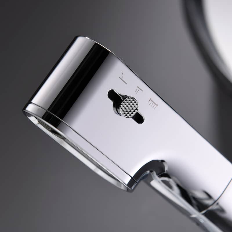 Single Handle Pull-Out Digital Display White Bathroom Faucet