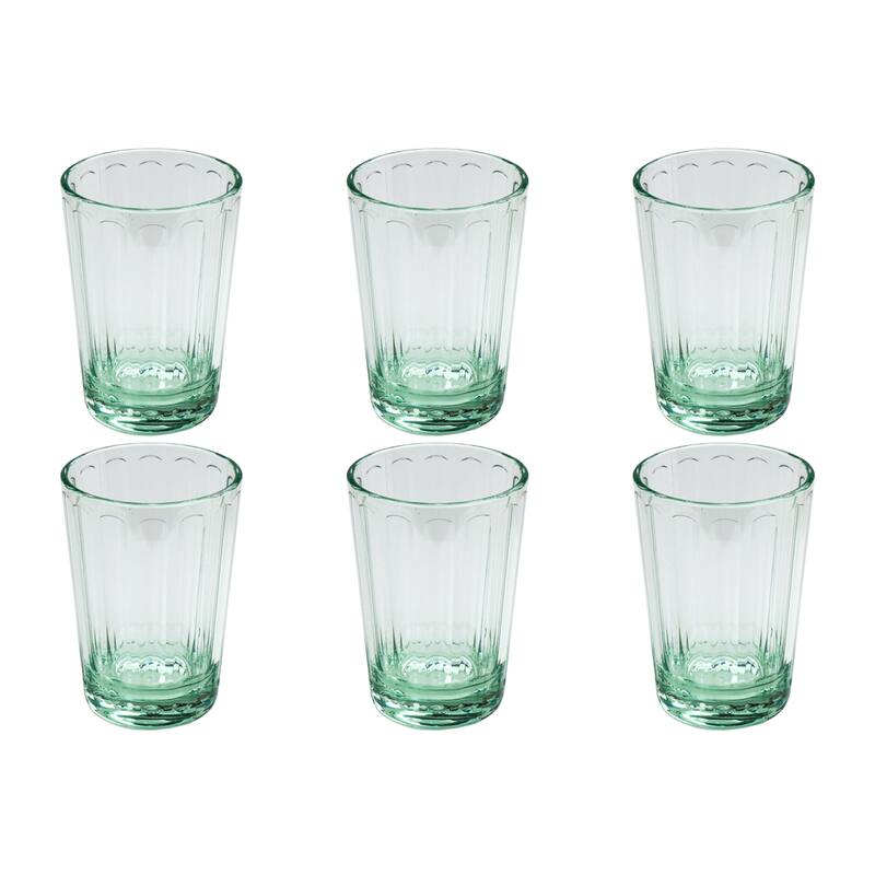 Abode Homewares Panel Acrylic Drinking Glass - Clear - Set of 6 - 14.5 oz
